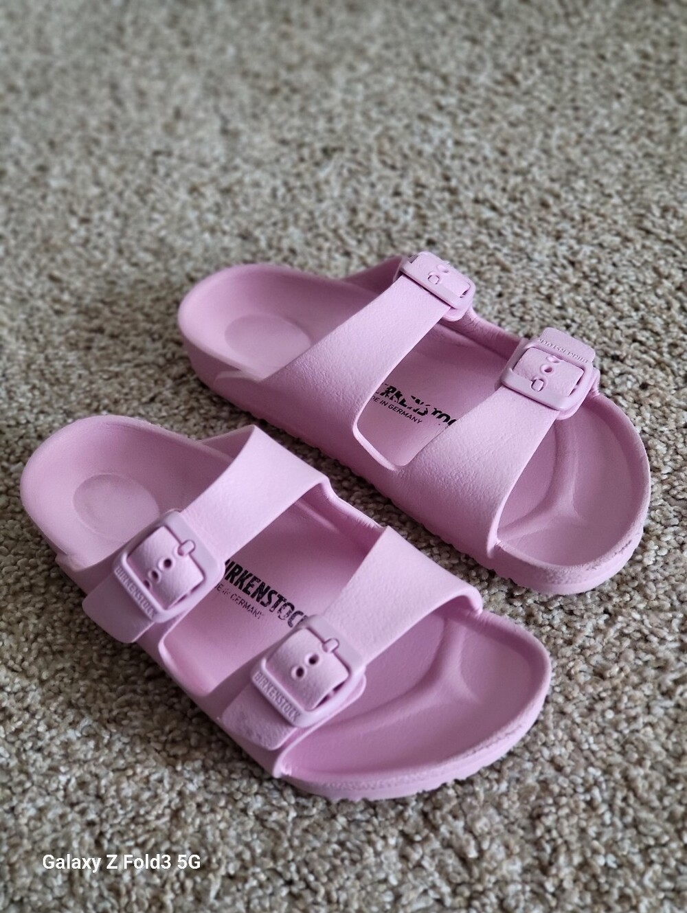 ♥️EUC♥️ Birkenstock Kids Light Pink EVA Two-Strap Slide Sandals - Picture 10 of 10